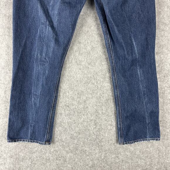 Frame Le Piper Jeans Womens 26 Blue Sky Cropped Mid Rise Rigid Cotton Distressed - Picture 12 of 16